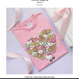 Hello Kitty Pink and White Cafe T Shirt